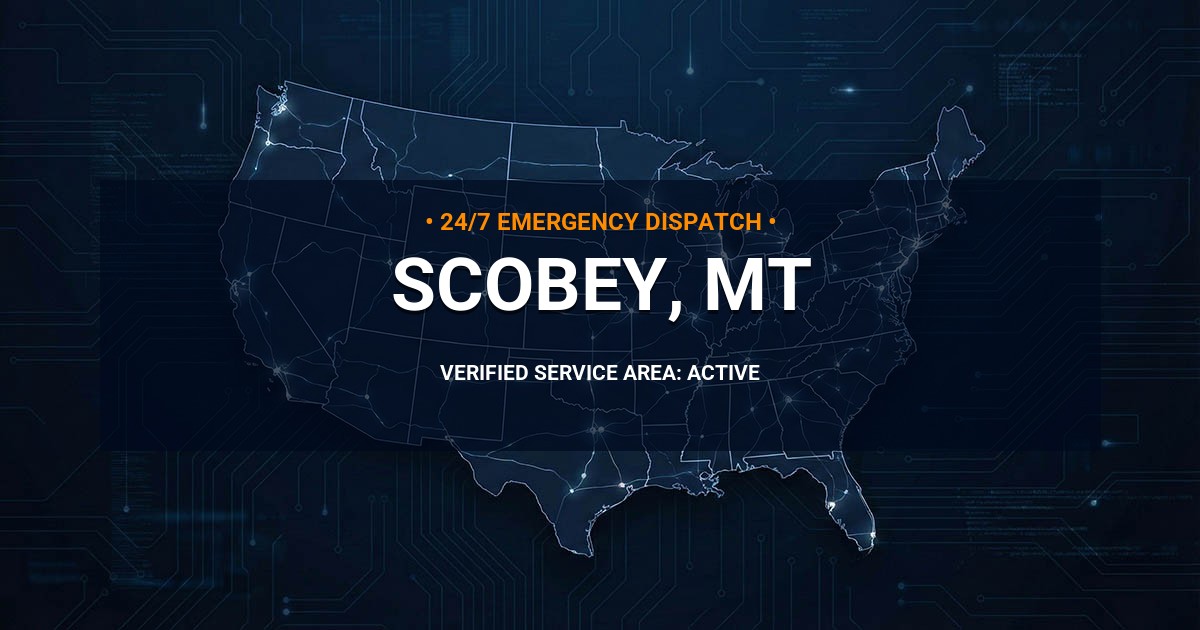 Emergency Plumbing Dispatch Map for Plumbing Services: Scobey, MT