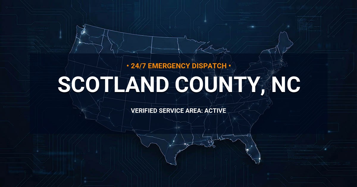 Emergency Plumbing Dispatch Map for Scotland County Plumbing Logistics