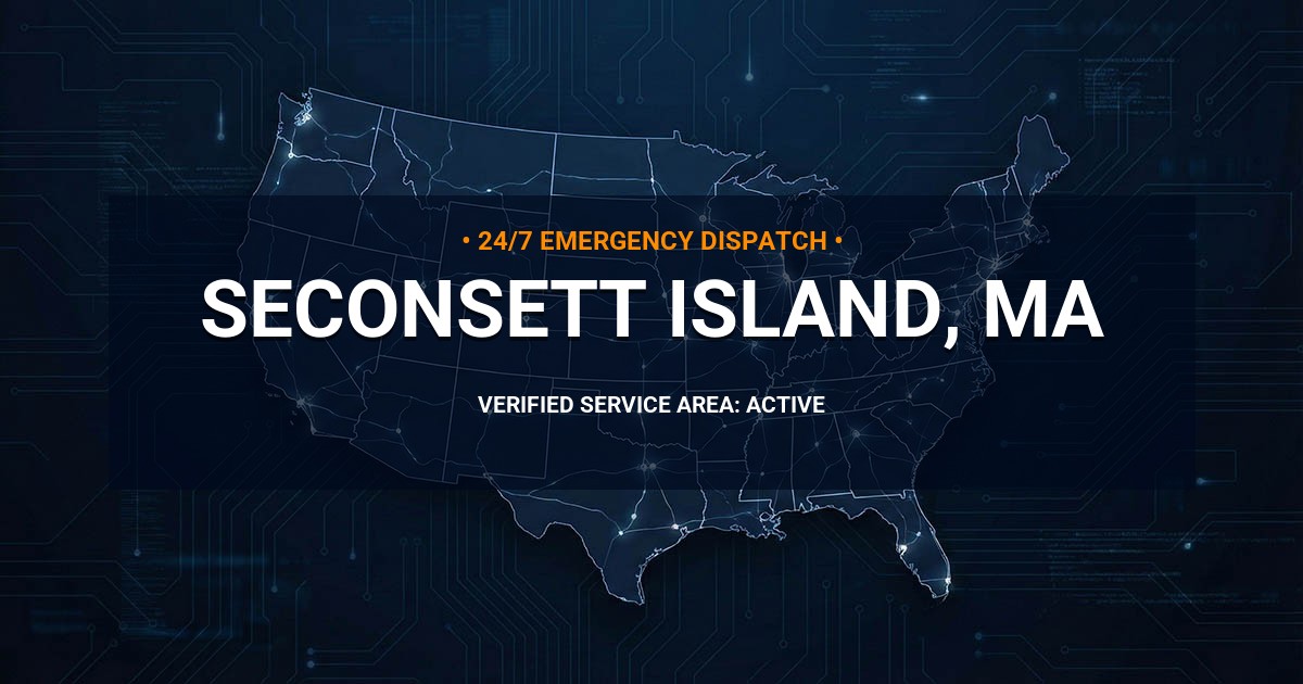 Emergency Plumbing Dispatch Map for Plumbing Services: Seconsett Island, MA