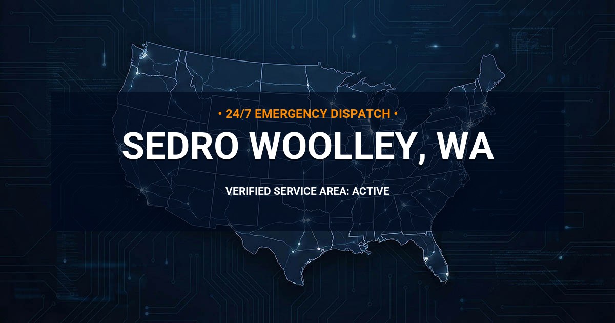 Emergency Plumbing Dispatch Map for Plumbing Services: Sedro-Woolley, WA