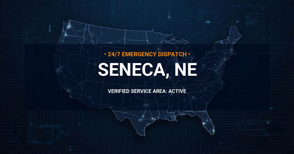 Emergency Plumbing Dispatch Map for Plumbing Services: Seneca, NE