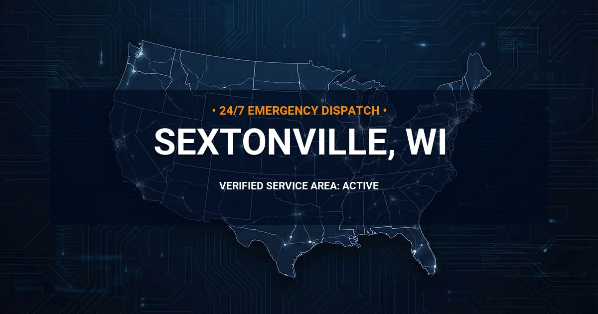 Emergency Plumbing Dispatch Map for Plumbing Services: Sextonville, WI