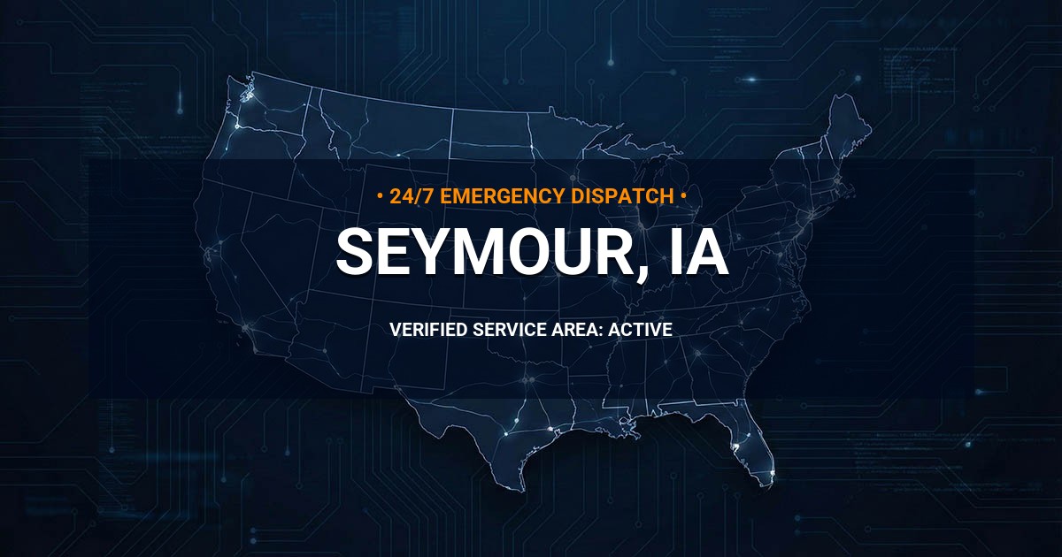 Emergency Plumbing Dispatch Map for Plumbing Services: Seymour, IA