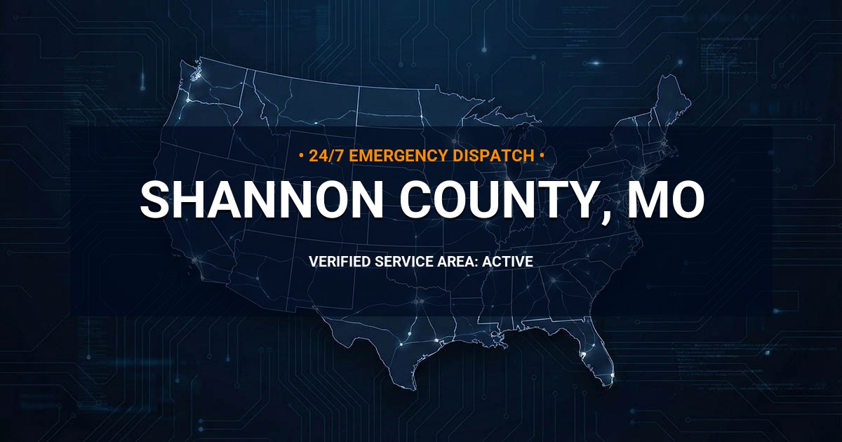 Emergency Plumbing Dispatch Map for Shannon County Plumbing Logistics