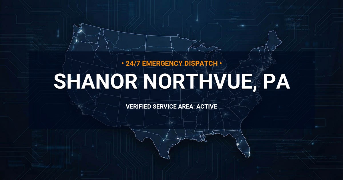Emergency Plumbing Dispatch Map for Plumbing Services: Shanor-Northvue, PA