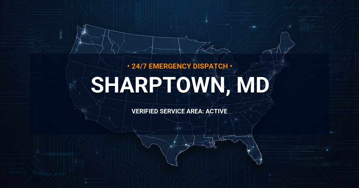 Emergency Plumbing Dispatch Map for Plumbing Services: Sharptown, MD