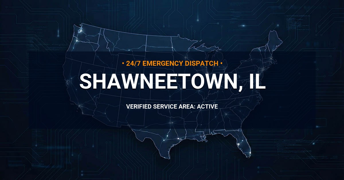 Emergency Plumbing Dispatch Map for Plumbing Services: Shawneetown, IL