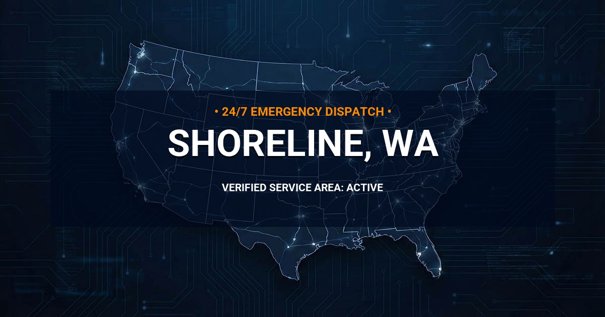 Emergency Plumbing Dispatch Map for Plumbing Services: Shoreline, WA