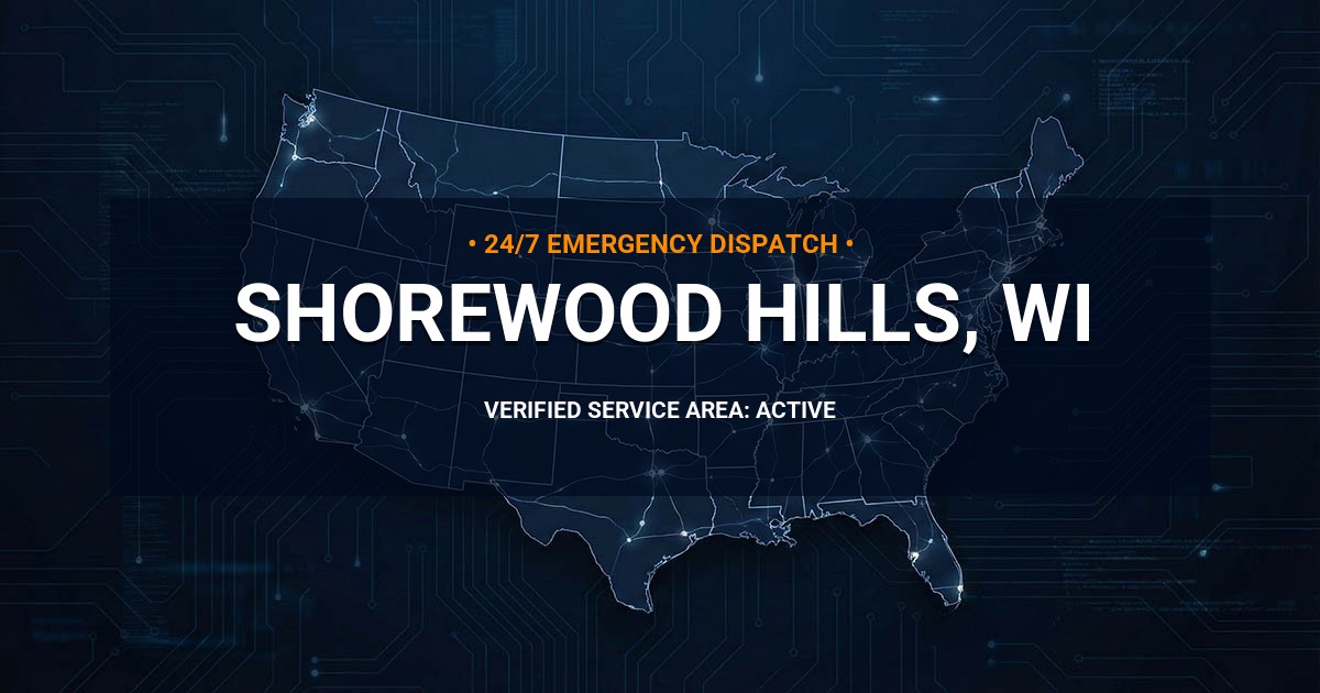 Emergency Plumbing Dispatch Map for Plumbing Services: Shorewood Hills, WI