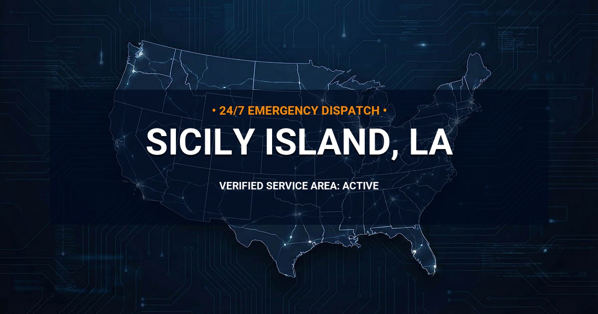 Emergency Plumbing Dispatch Map for Plumbing Services: Sicily Island, LA