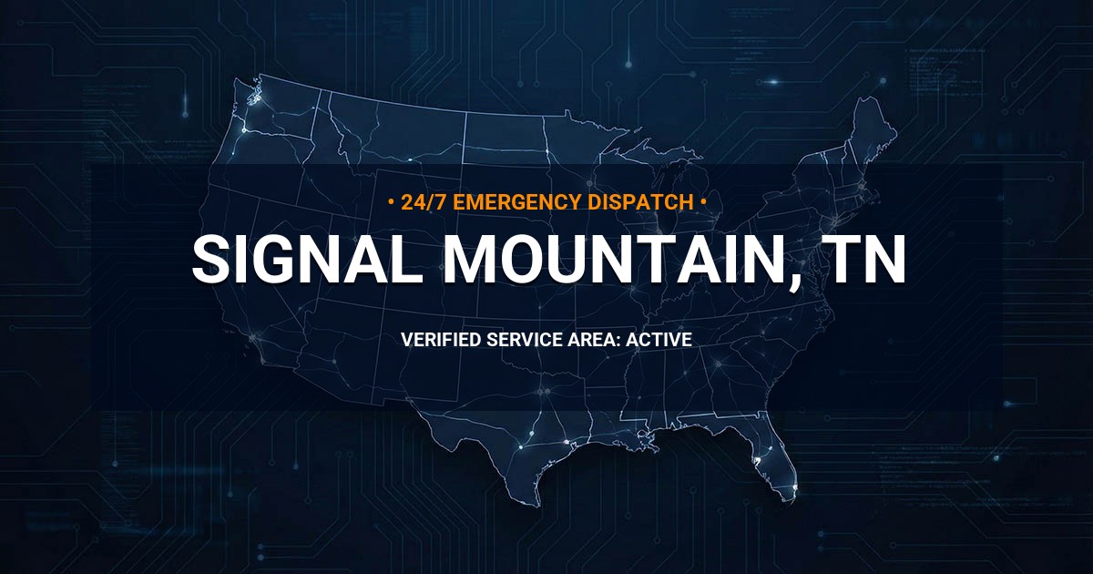 Emergency Plumbing Dispatch Map for Plumbing Services: Signal Mountain, TN