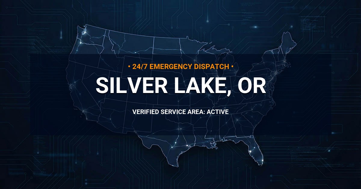 Emergency Plumbing Dispatch Map for Plumbing Services: Silver Lake, OR