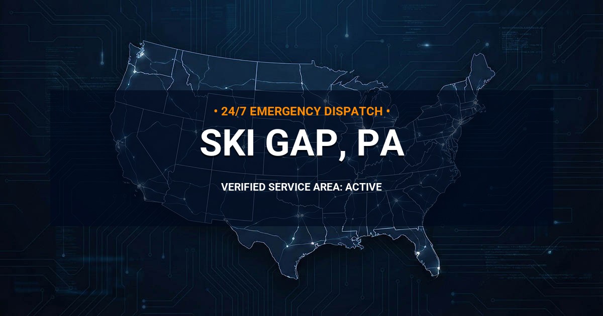 Emergency Plumbing Dispatch Map for Plumbing Services: Ski Gap, PA