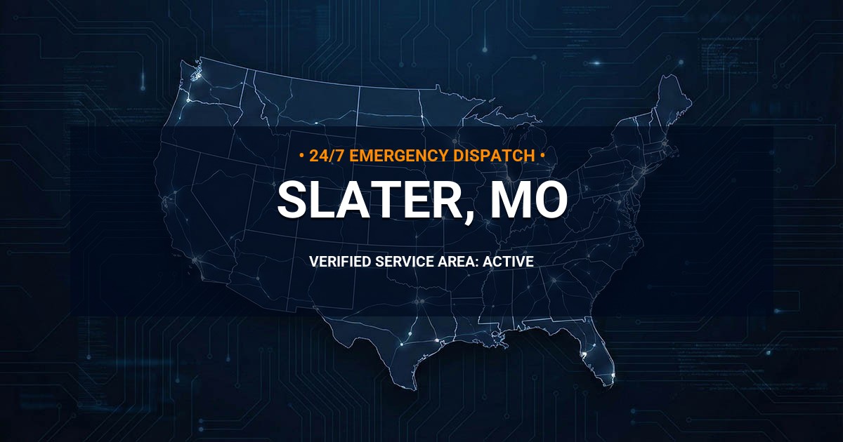 Emergency Plumbing Dispatch Map for Plumbing Services: Slater, MO