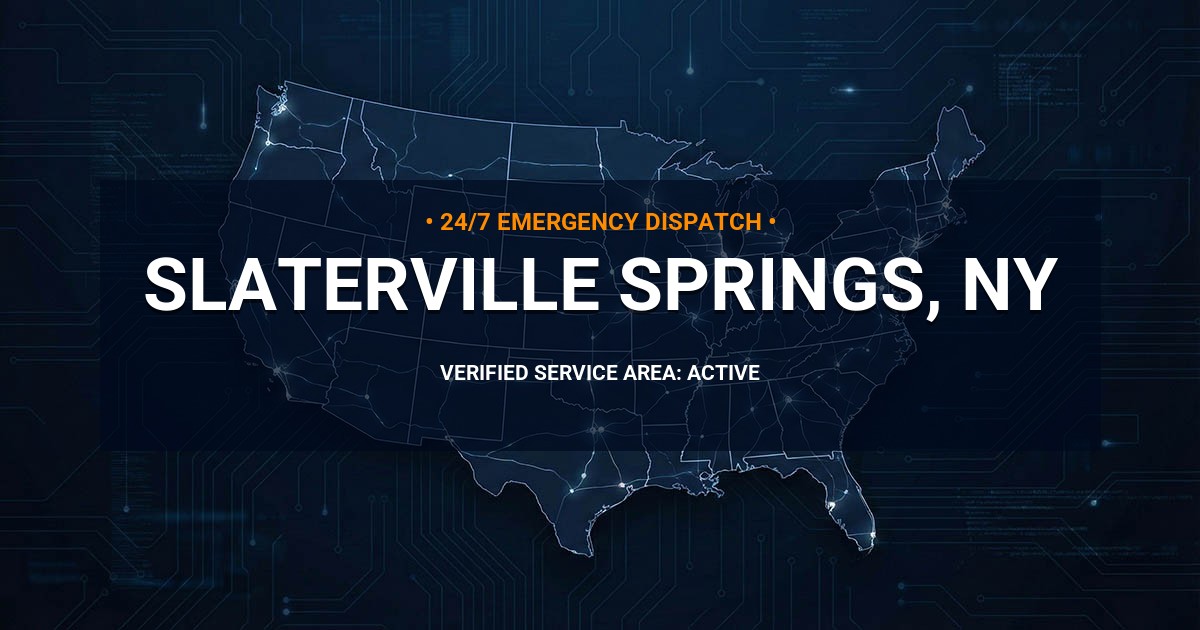 Emergency Plumbing Dispatch Map for Plumbing Services: Slaterville Springs, NY