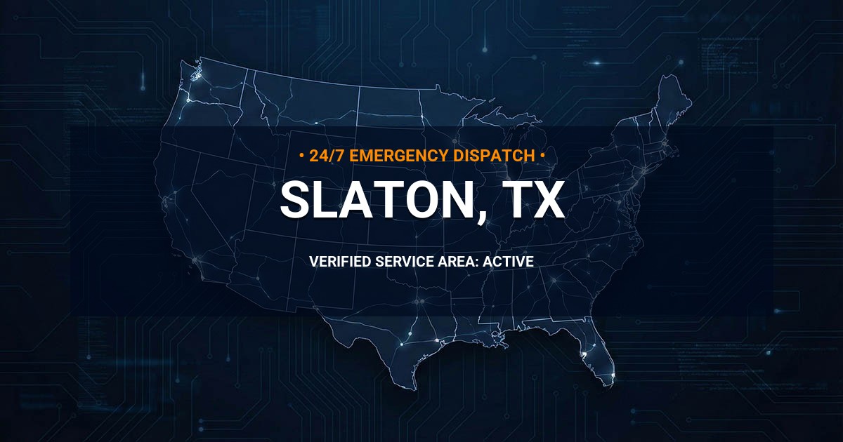 Emergency Plumbing Dispatch Map for Plumbing Services: Slaton, TX