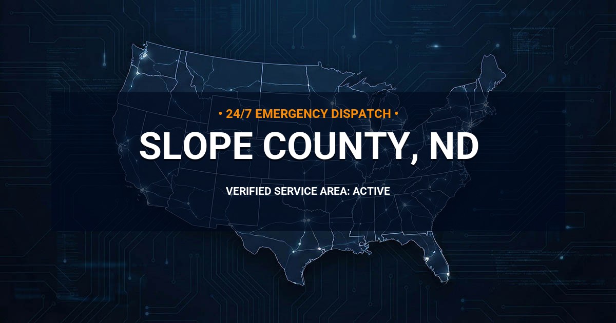 Emergency Plumbing Dispatch Map for Slope County Plumbing Logistics