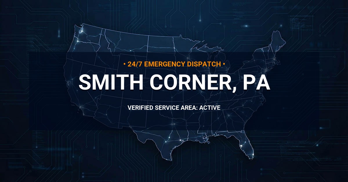 Emergency Plumbing Dispatch Map for Plumbing Services: Smith Corner, PA