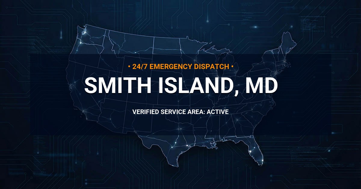 Emergency Plumbing Dispatch Map for Plumbing Services: Smith Island, MD