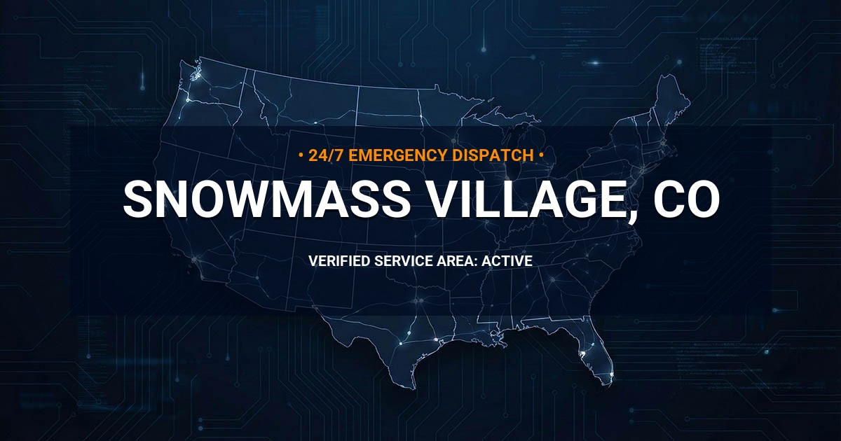 Emergency Plumbing Dispatch Map for Plumbing Services: Snowmass Village, CO