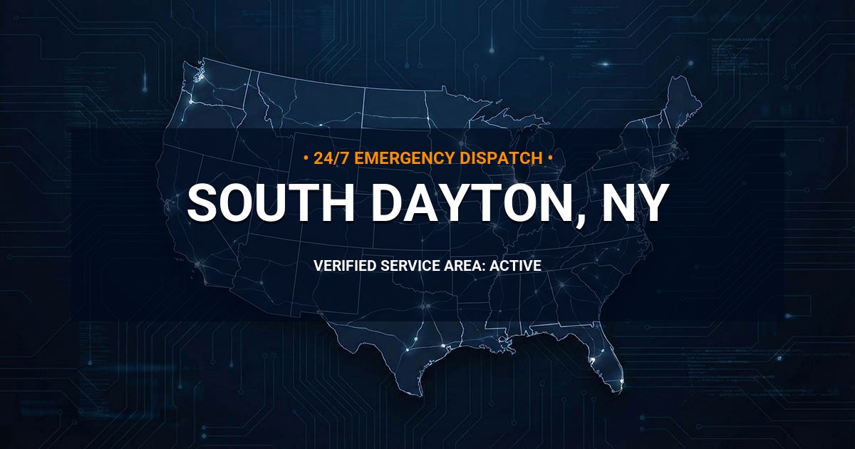 Emergency Plumbing Dispatch Map for Plumbing Services: South Dayton, NY