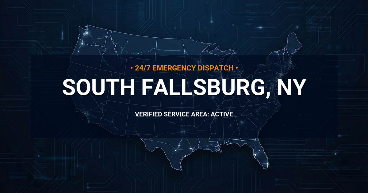 Emergency Plumbing Dispatch Map for Plumbing Services: South Fallsburg, NY