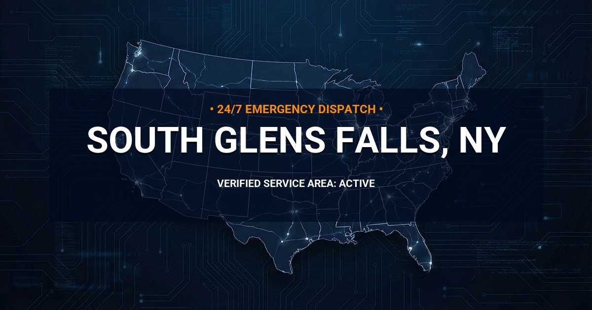 Emergency Plumbing Dispatch Map for Plumbing Services: South Glens Falls, NY
