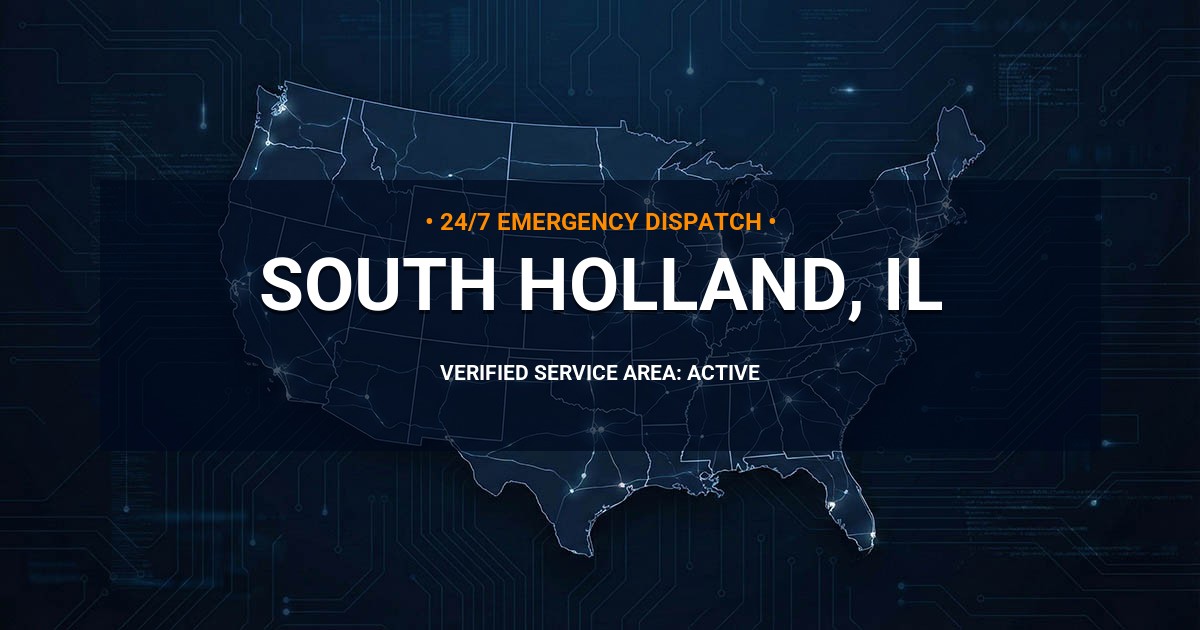 Emergency Plumbing Dispatch Map for Plumbing Services: South Holland, IL
