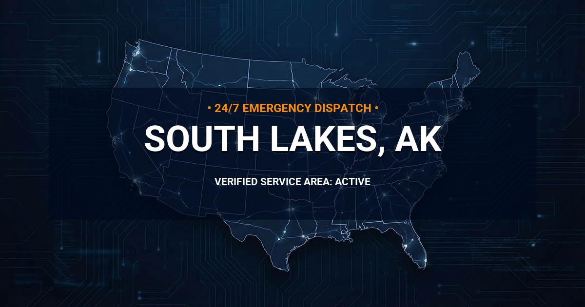 Emergency Plumbing Dispatch Map for Plumbing Services: South Lakes, AK