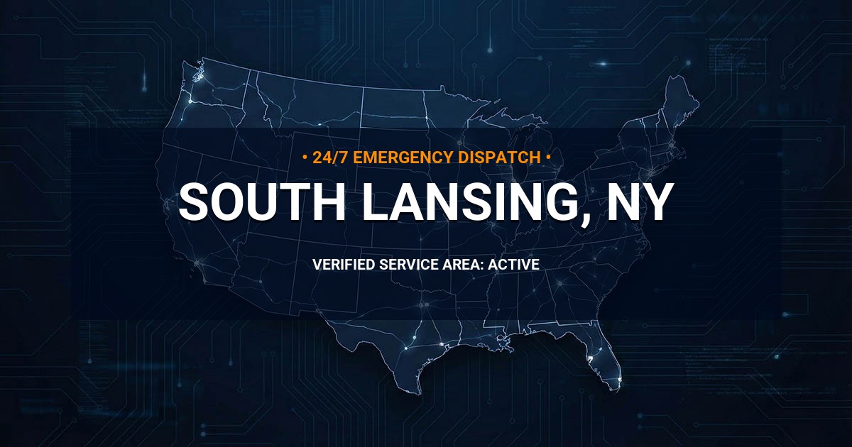 Emergency Plumbing Dispatch Map for Plumbing Services: South Lansing, NY
