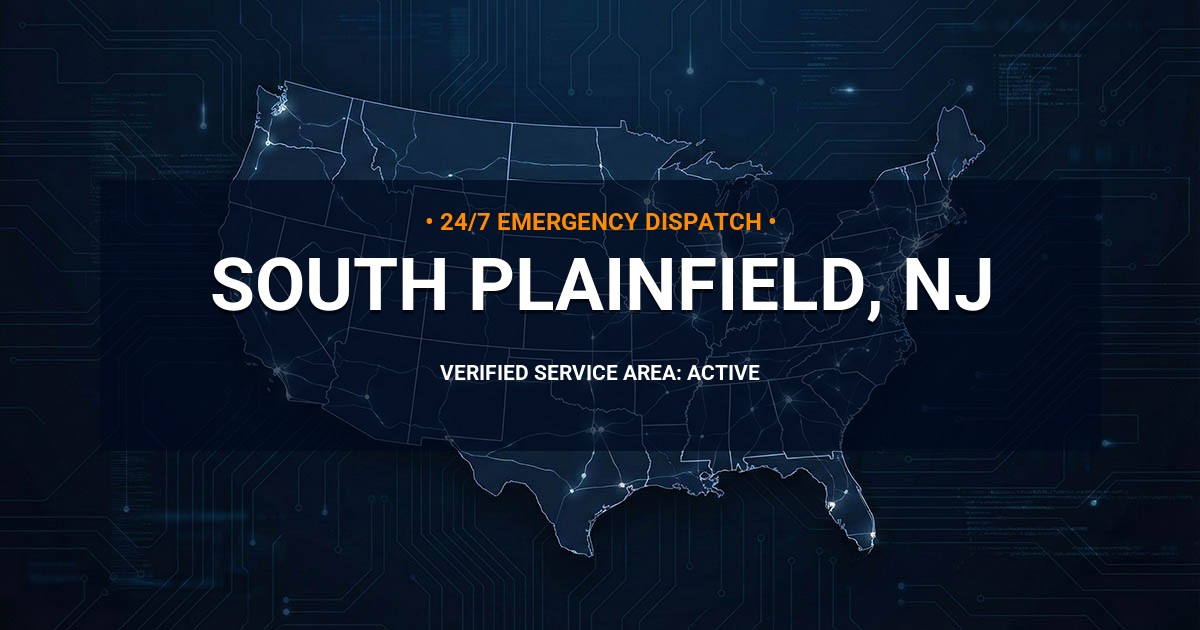 Emergency Plumbing Dispatch Map for Plumbing Services: South Plainfield, NJ