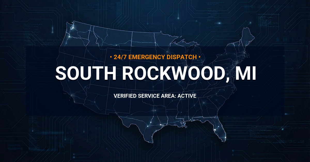 Emergency Plumbing Dispatch Map for Plumbing Services: South Rockwood, MI