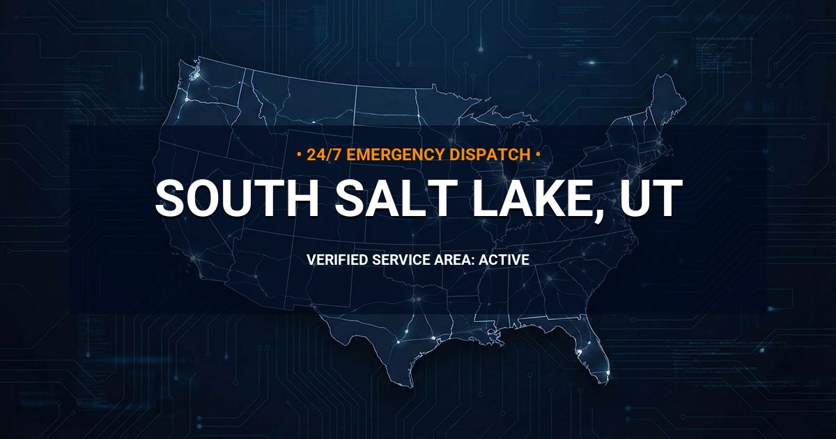 Emergency Plumbing Dispatch Map for Plumbing Services: South Salt Lake, UT