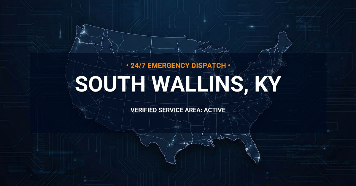 Emergency Plumbing Dispatch Map for Plumbing Services: South Wallins, KY