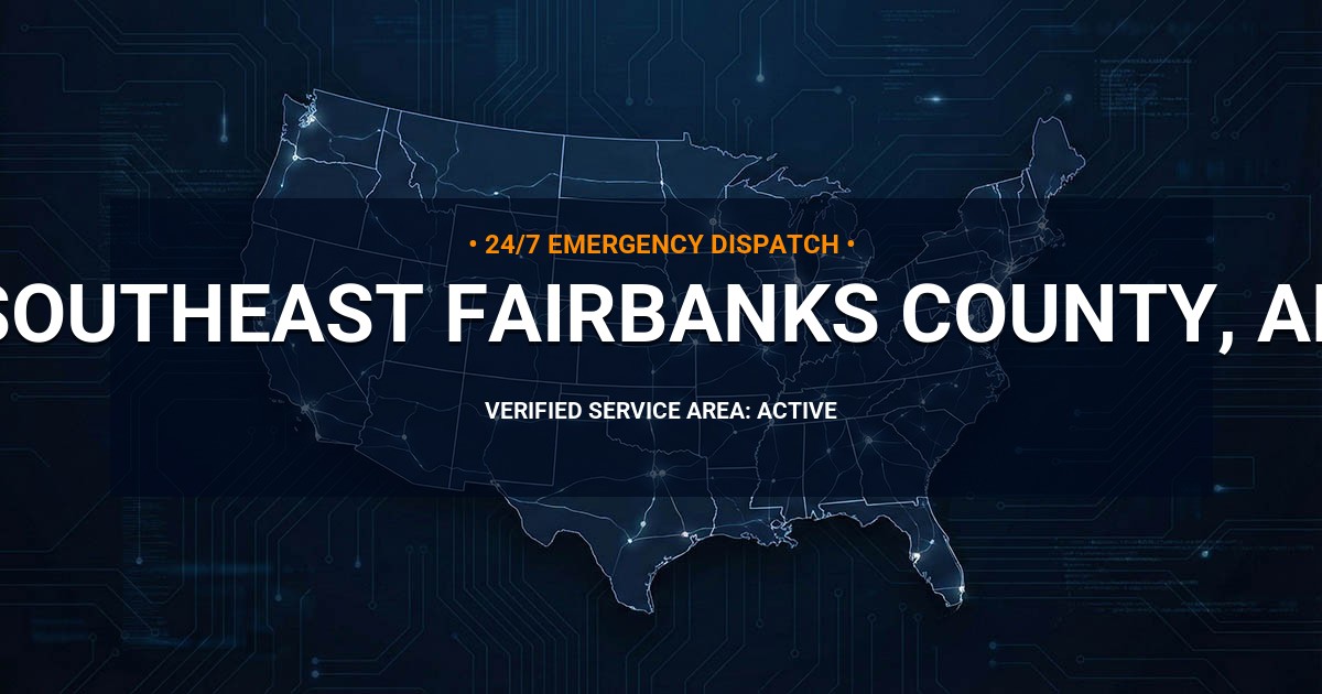 Emergency Plumbing Dispatch Map for Southeast Fairbanks County Plumbing Logistics