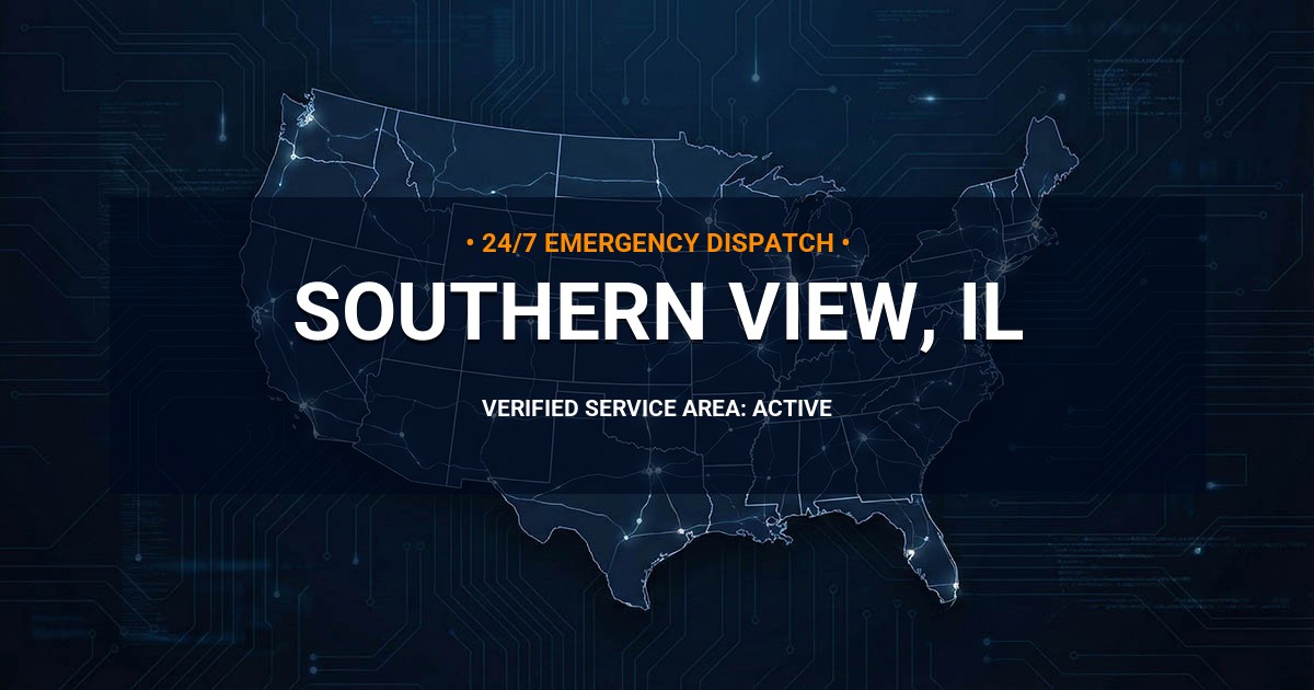 Emergency Plumbing Dispatch Map for Plumbing Services: Southern View, IL