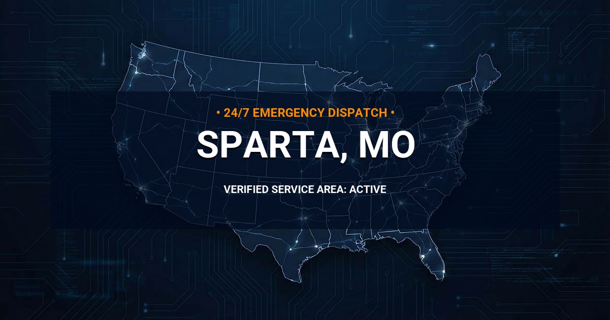 Emergency Plumbing Dispatch Map for Plumbing Services: Sparta, MO