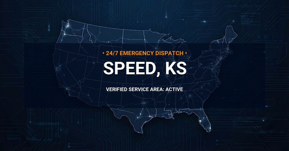 Emergency Plumbing Dispatch Map for Plumbing Services: Speed, KS