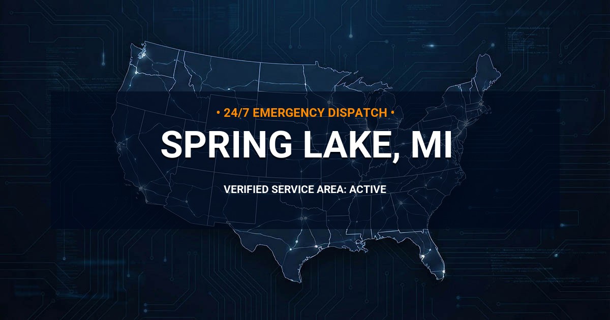 Emergency Plumbing Dispatch Map for Plumbing Services: Spring Lake, MI