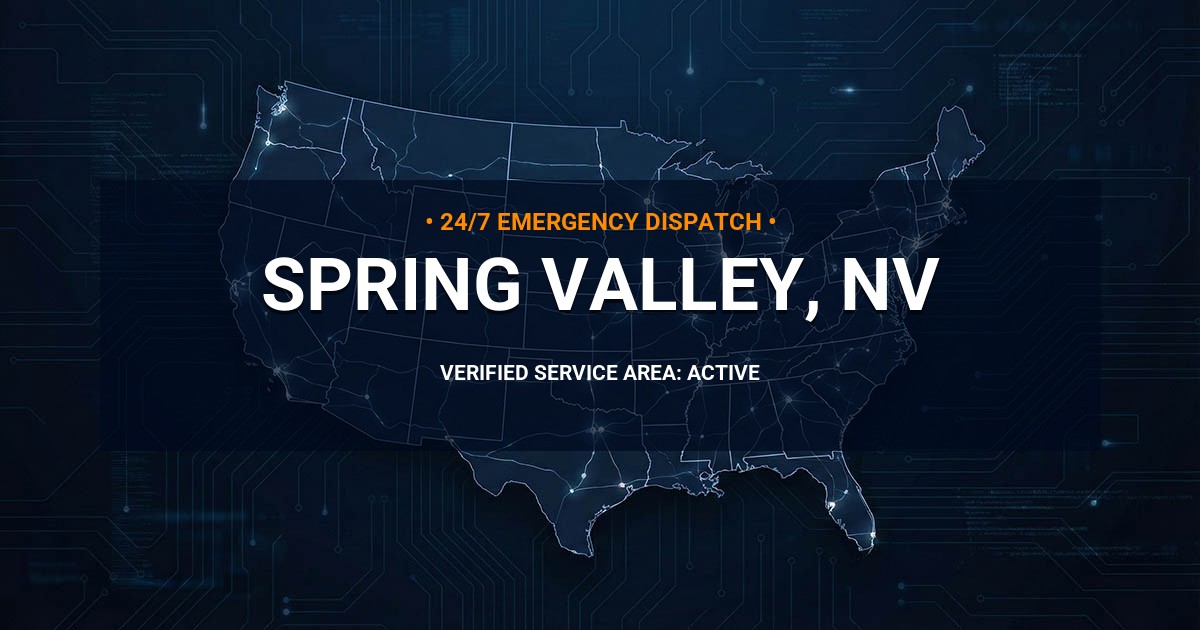 Emergency Plumbing Dispatch Map for Plumbing Services: Spring Valley, NV