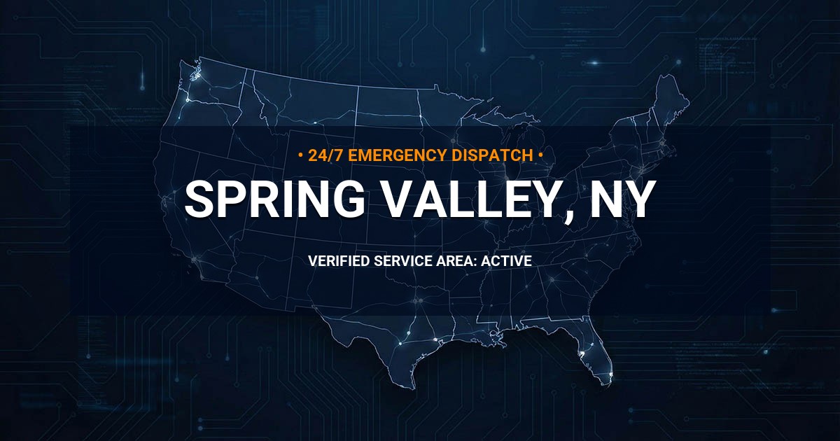Emergency Plumbing Dispatch Map for Plumbing Services: Spring Valley, NY