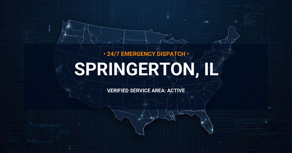 Emergency Plumbing Dispatch Map for Plumbing Services: Springerton, IL