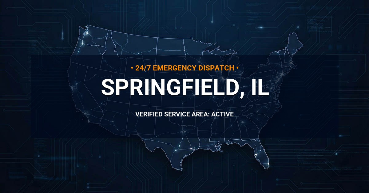 Emergency Plumbing Dispatch Map for Plumbing Services: Springfield, IL