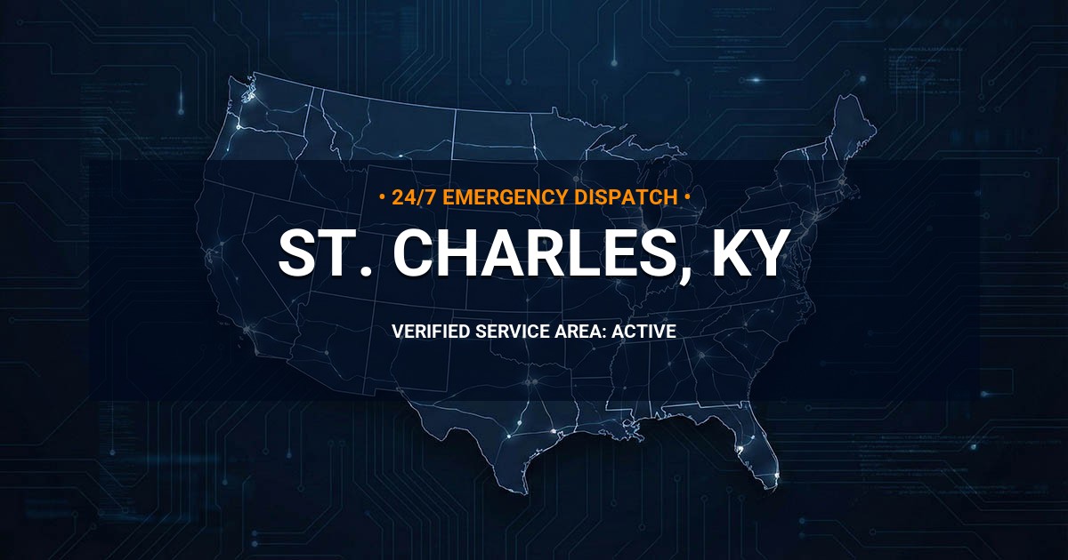 Emergency Plumbing Dispatch Map for Plumbing Services: St. Charles, KY