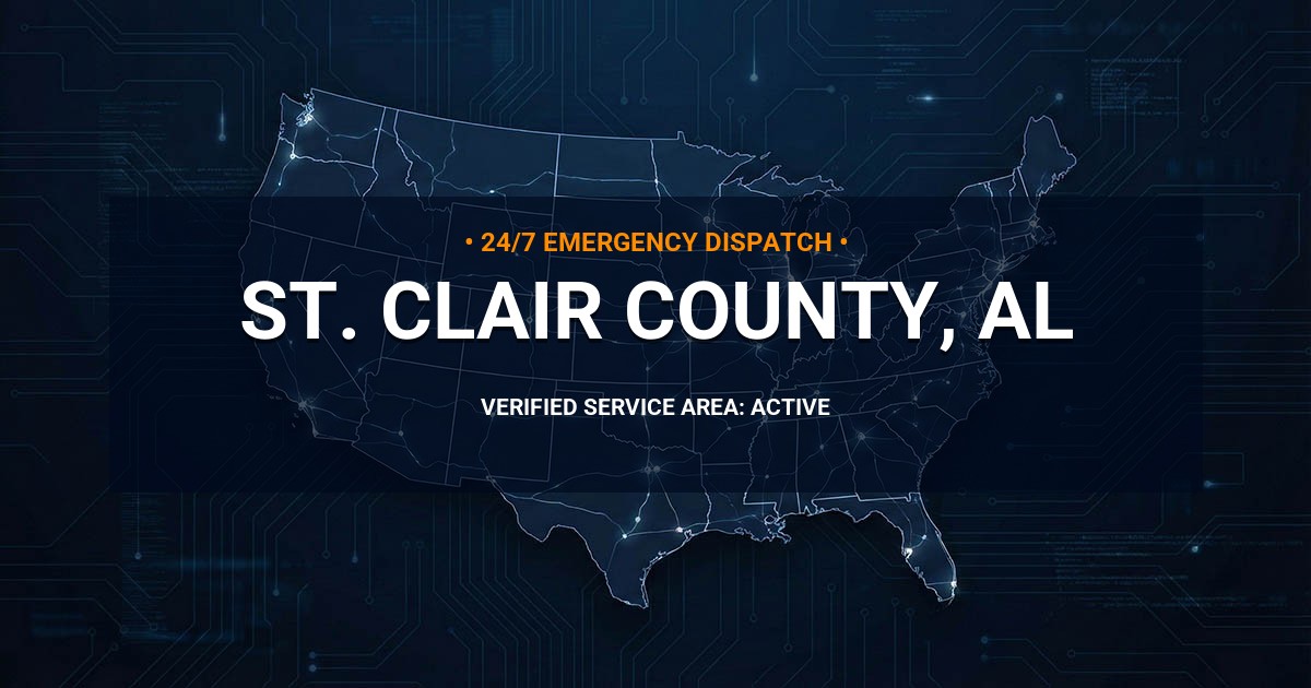 Emergency Plumbing Dispatch Map for St. Clair County Plumbing Logistics