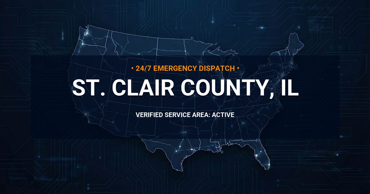 Emergency Plumbing Dispatch Map for St. Clair County Plumbing Logistics