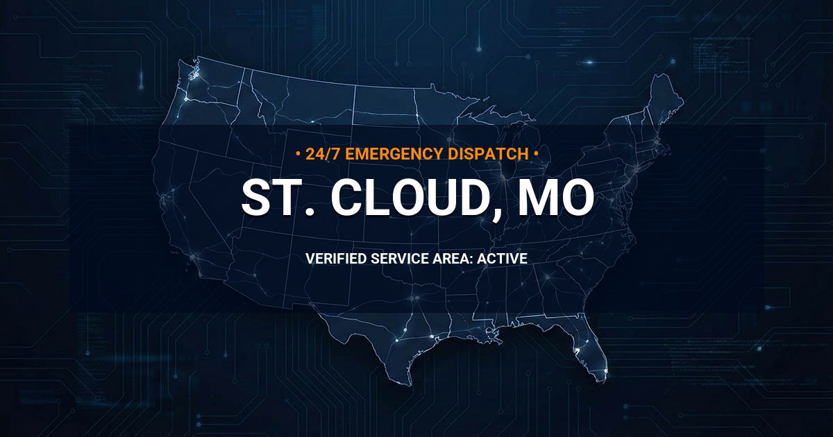 Emergency Plumbing Dispatch Map for Plumbing Services: St. Cloud, MO