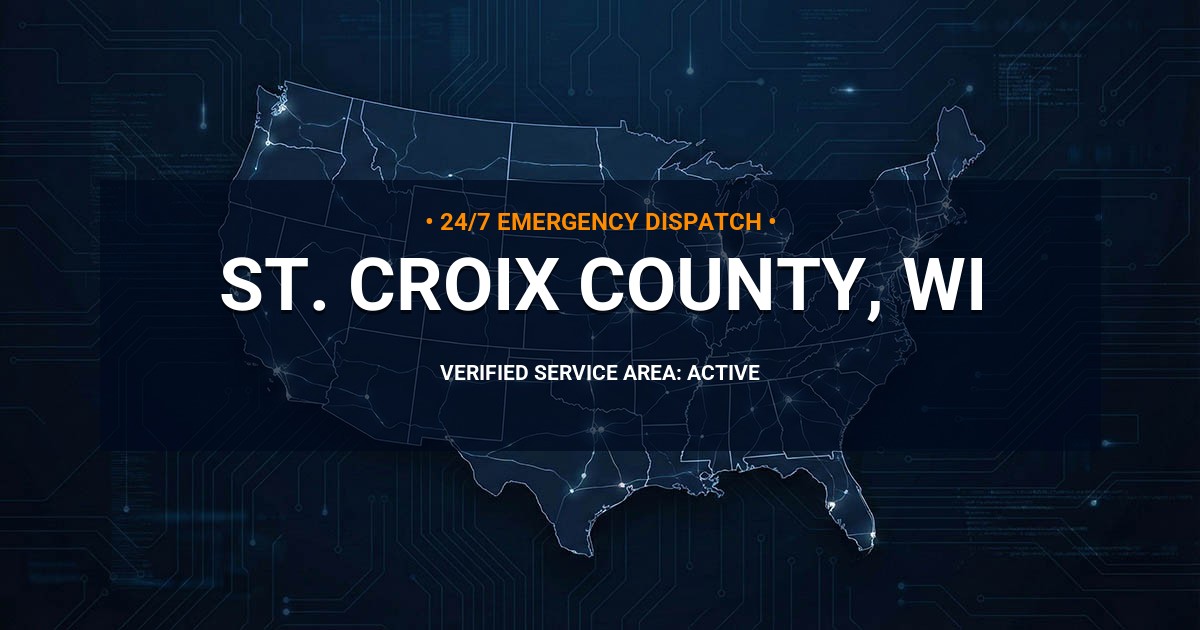 Emergency Plumbing Dispatch Map for St. Croix County Plumbing Logistics