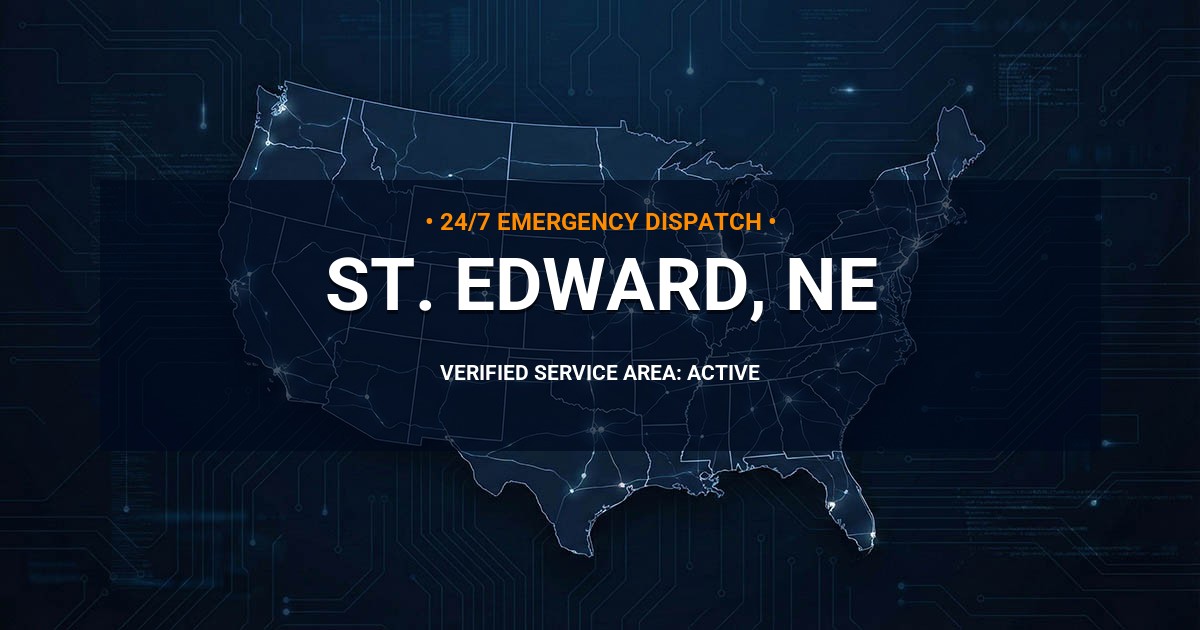 Emergency Plumbing Dispatch Map for Plumbing Services: St. Edward, NE