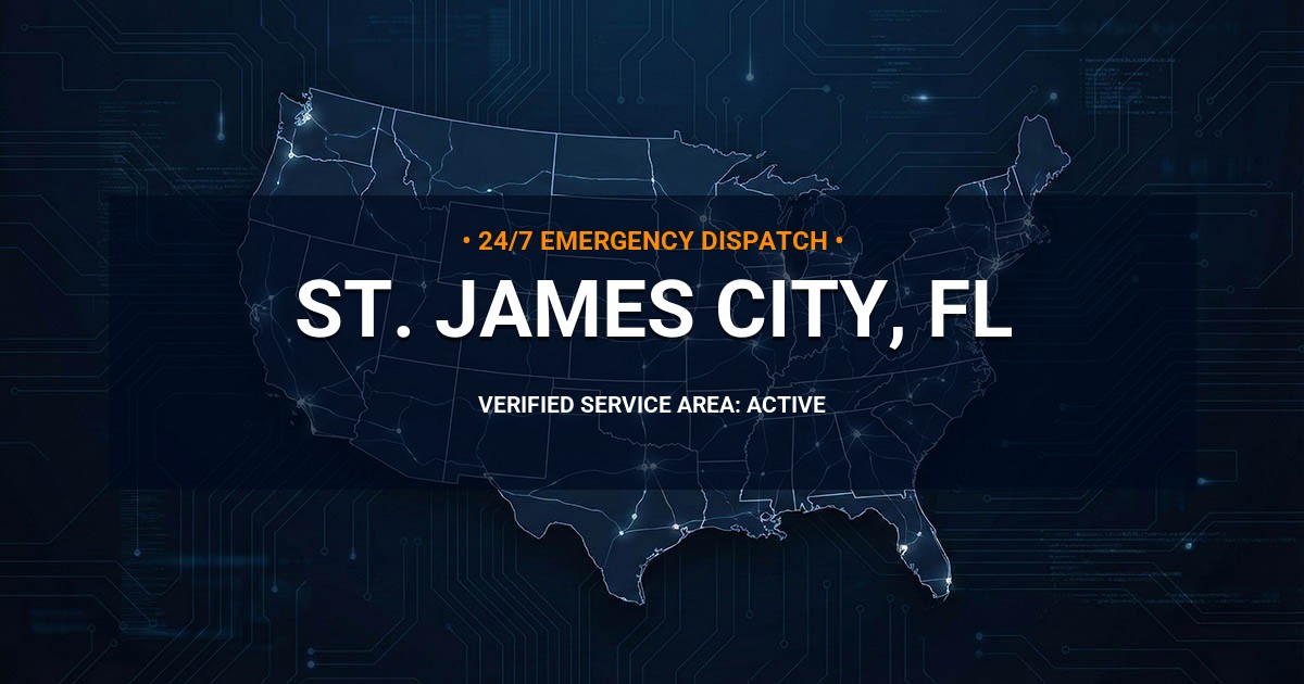 Emergency Plumbing Dispatch Map for Plumbing Services: St. James City, FL